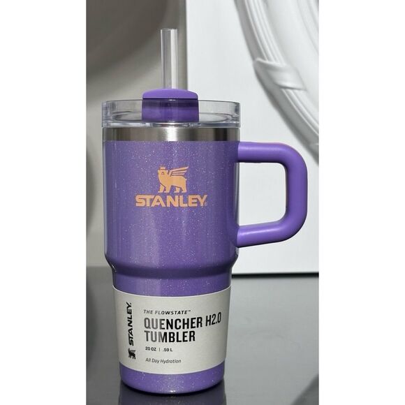 Stanley Quencher H2.0 FlowState 20oz Tumbler, PERIWINKLE SHIMMER - Picture 1 of 4